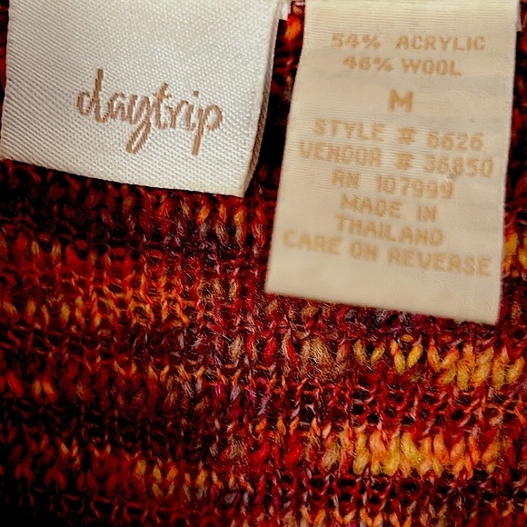 Marled Bright Knit Hoodie Perfect Combination for a Cheery Fall Full Zip Size M - Picture 6 of 8